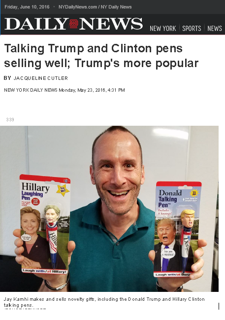 Tampa Tribune's coverage of FunTalking's Napoleon Dynamite talking pen and doll